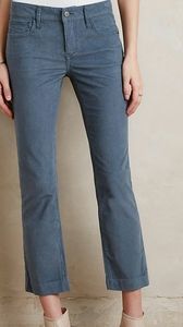 Anthro Pilcro Black Straight Cropped Cords